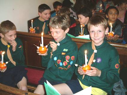 Christingle (Traditional Carols) Service at Stubbings Church -  2005
