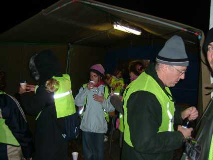 Scout Night Hike -  2004 - Team enjoying refreshments in the PG Refreshment Shelter